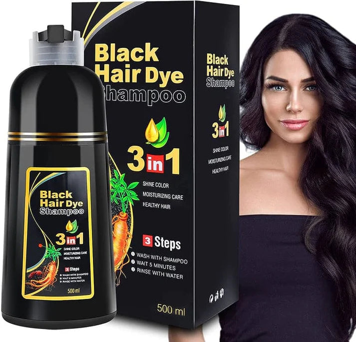 3 in 1 Black Hair Dye Shampoo - Buy 1 Get 1 FREE