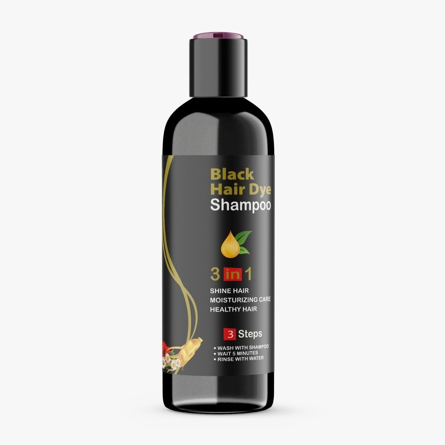 3 in 1 Black Hair Dye Shampoo - Buy 1 Get 1 FREE