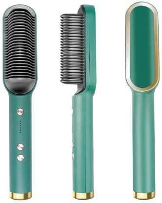 GlamStraight Pro - Professional Electric Hair Straightener Comb Brush